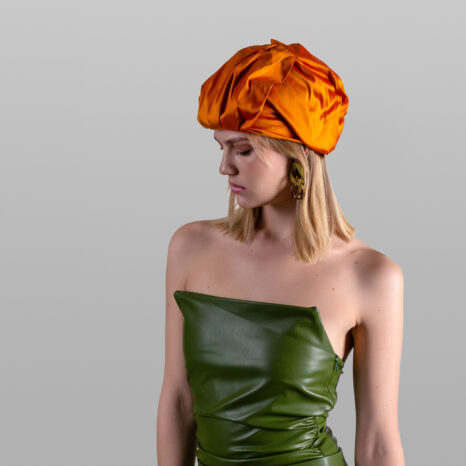silk orange turban