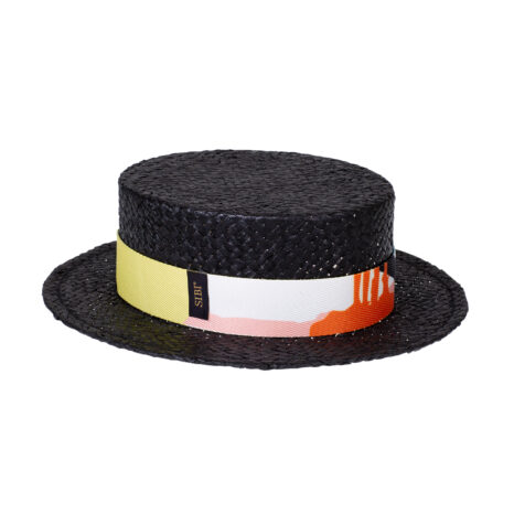 BLACK PICASSO BOATER HAT