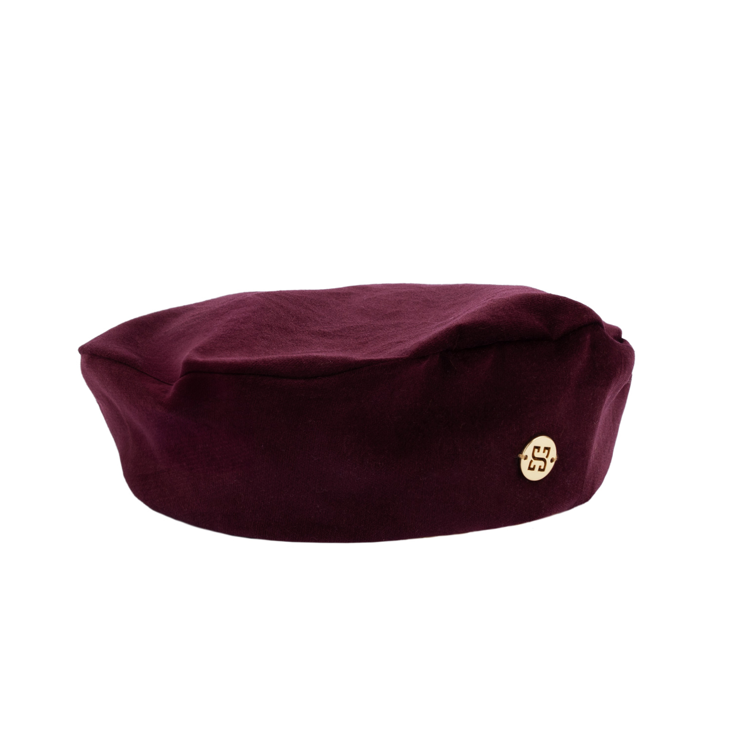 Alternative view of AUDREY - Burgundy Velvet French Beret Hat