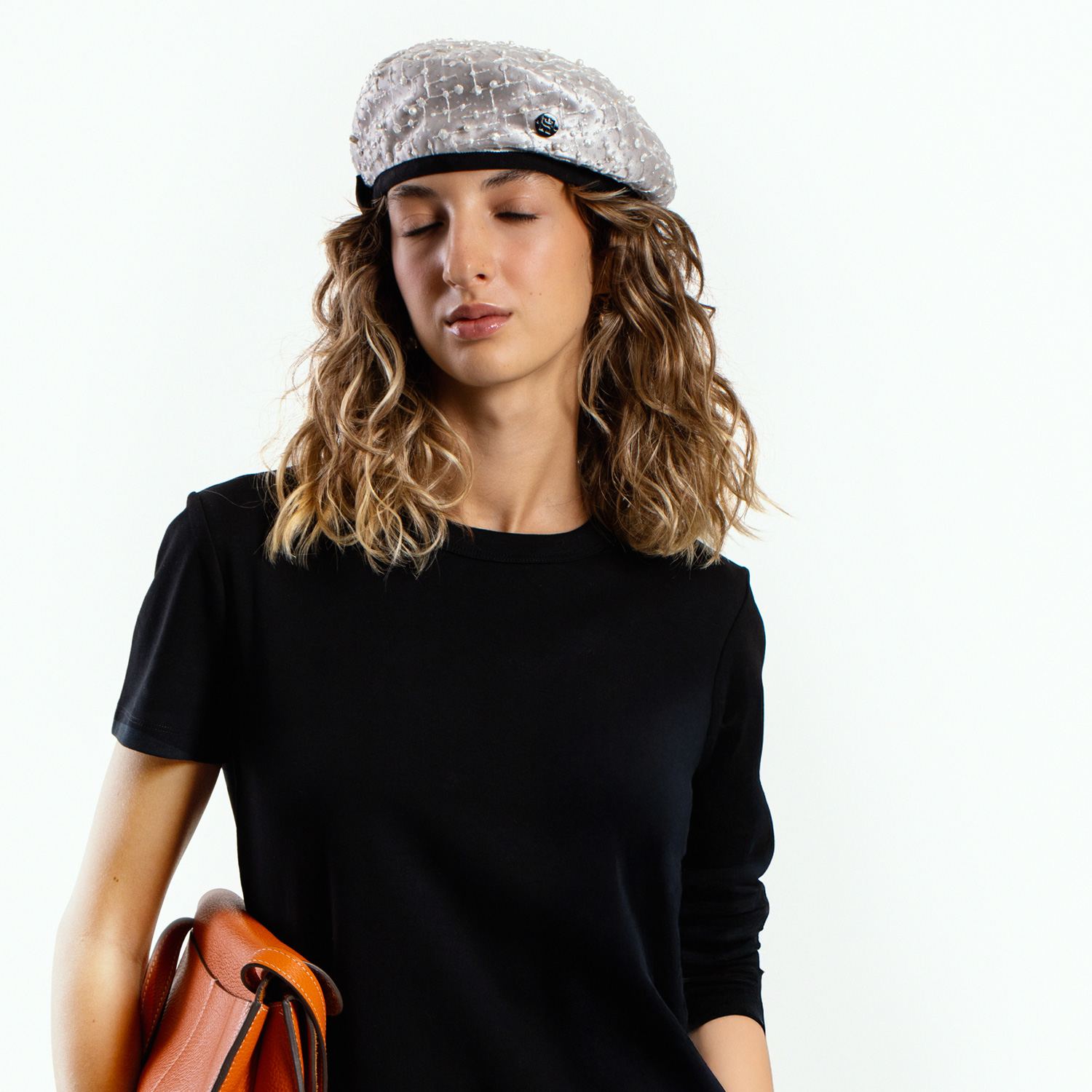 JACQUELINE - Pearl Embellished Beret Hat