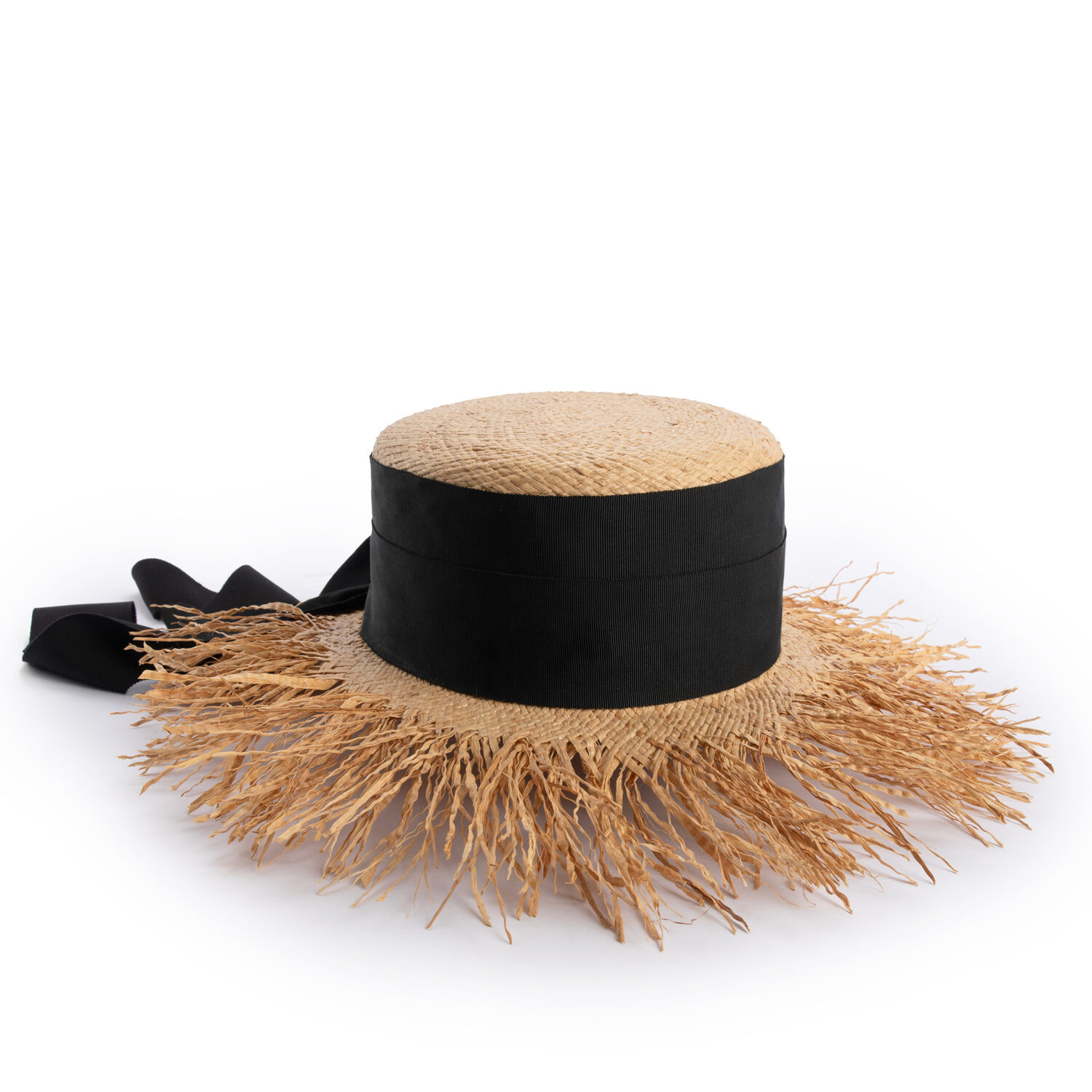LA RIVIERA - Frayed Raffia Straw Hat - Image 3