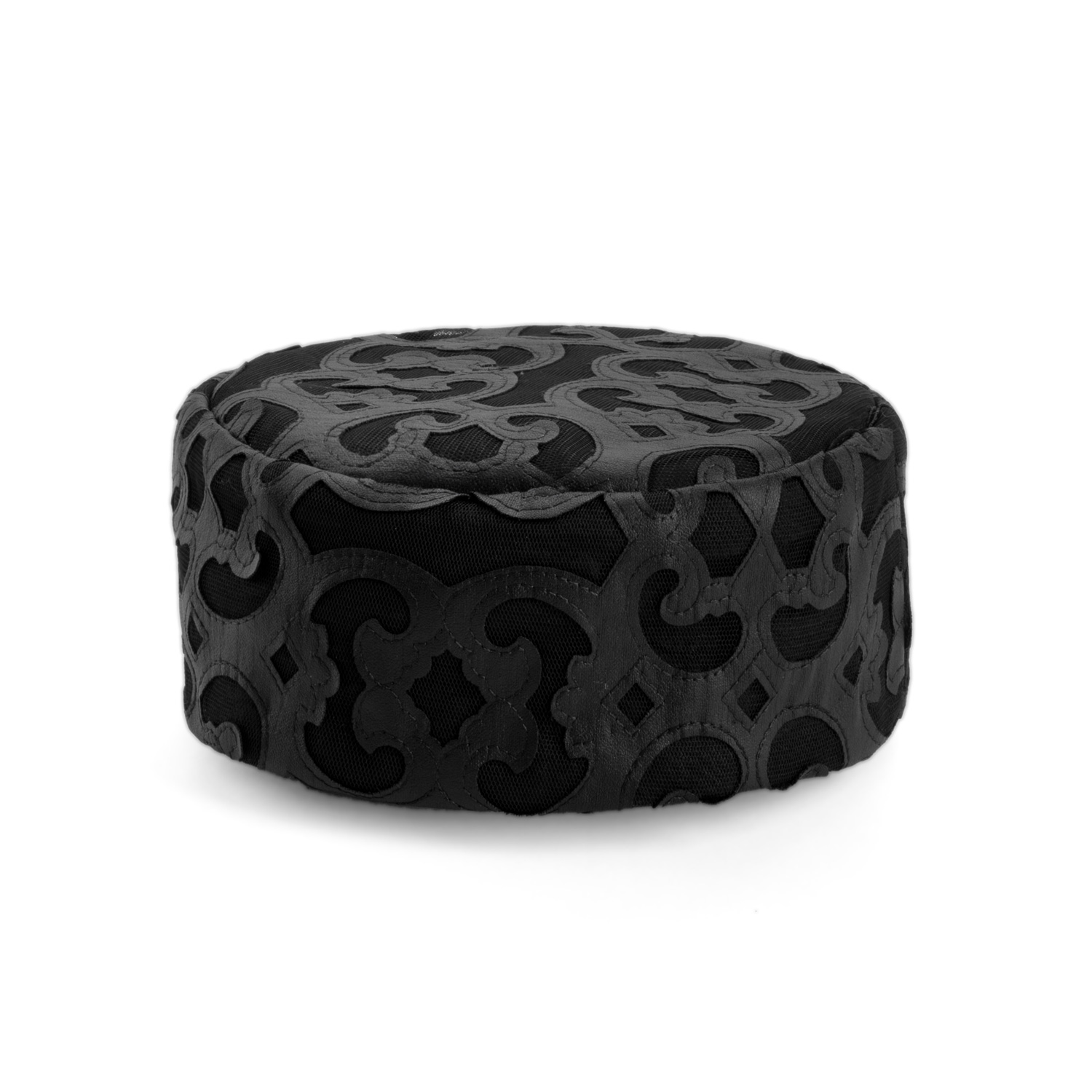 Alternative view of SULTAN - Black Pillbox Hat