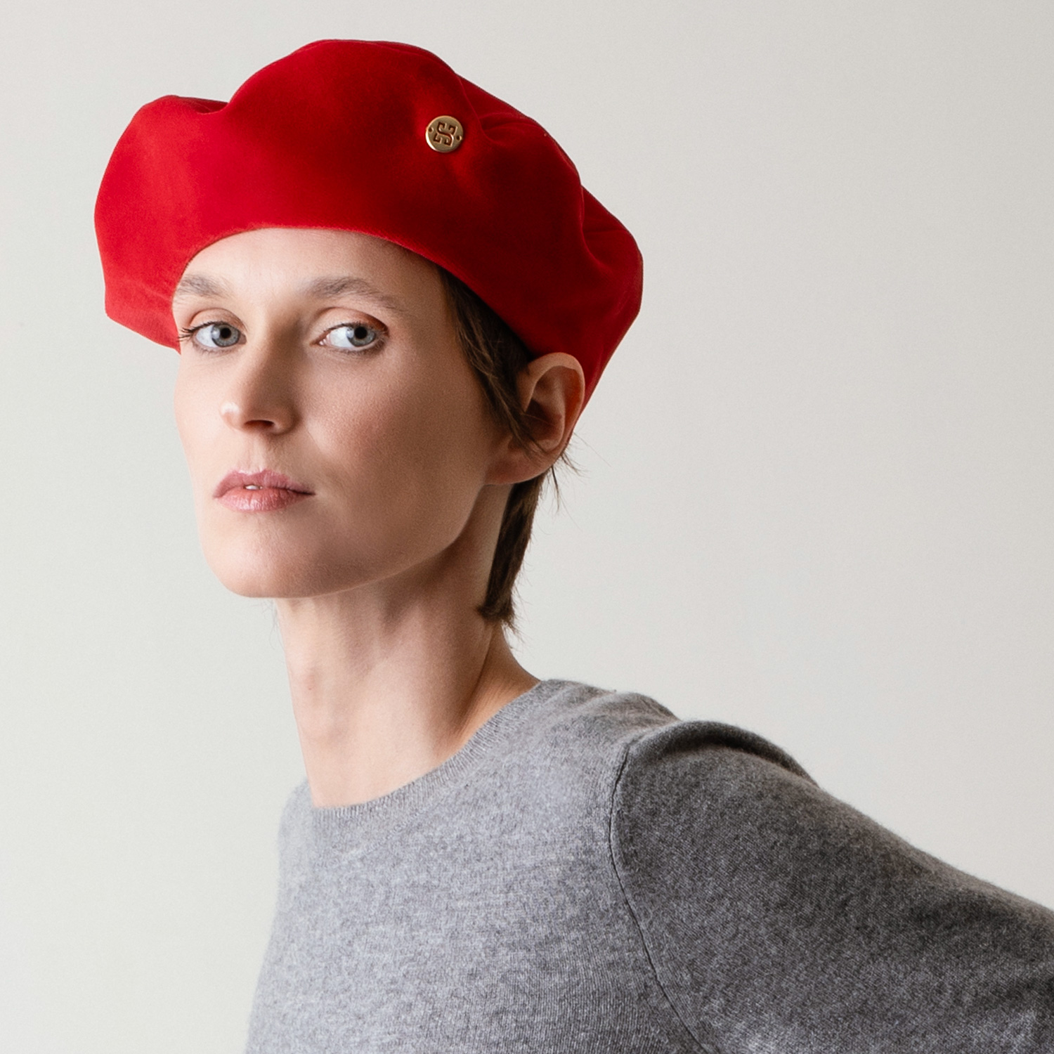 AUDREY - Red Velvet French Beret Hat