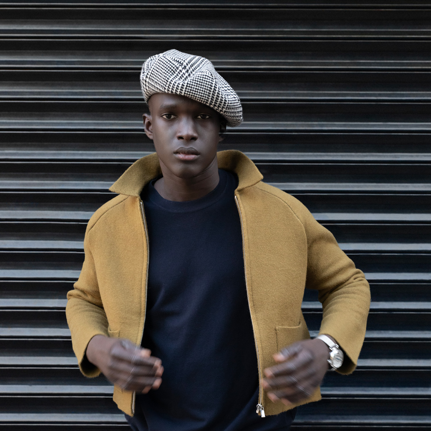 CHESTER - Wool Glen-Check French Beret