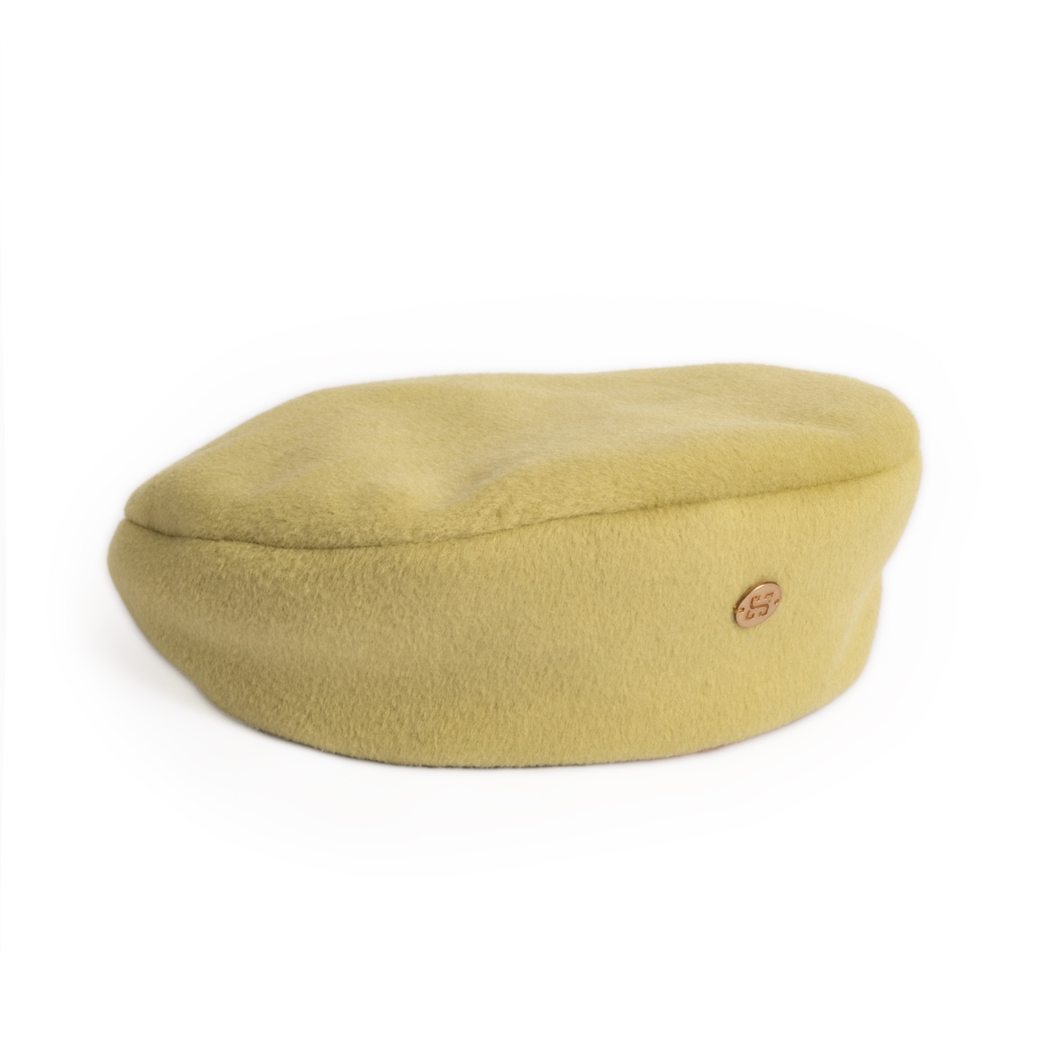 CHANTEL - Golden Chartreuse Cashmere Beret Hat
