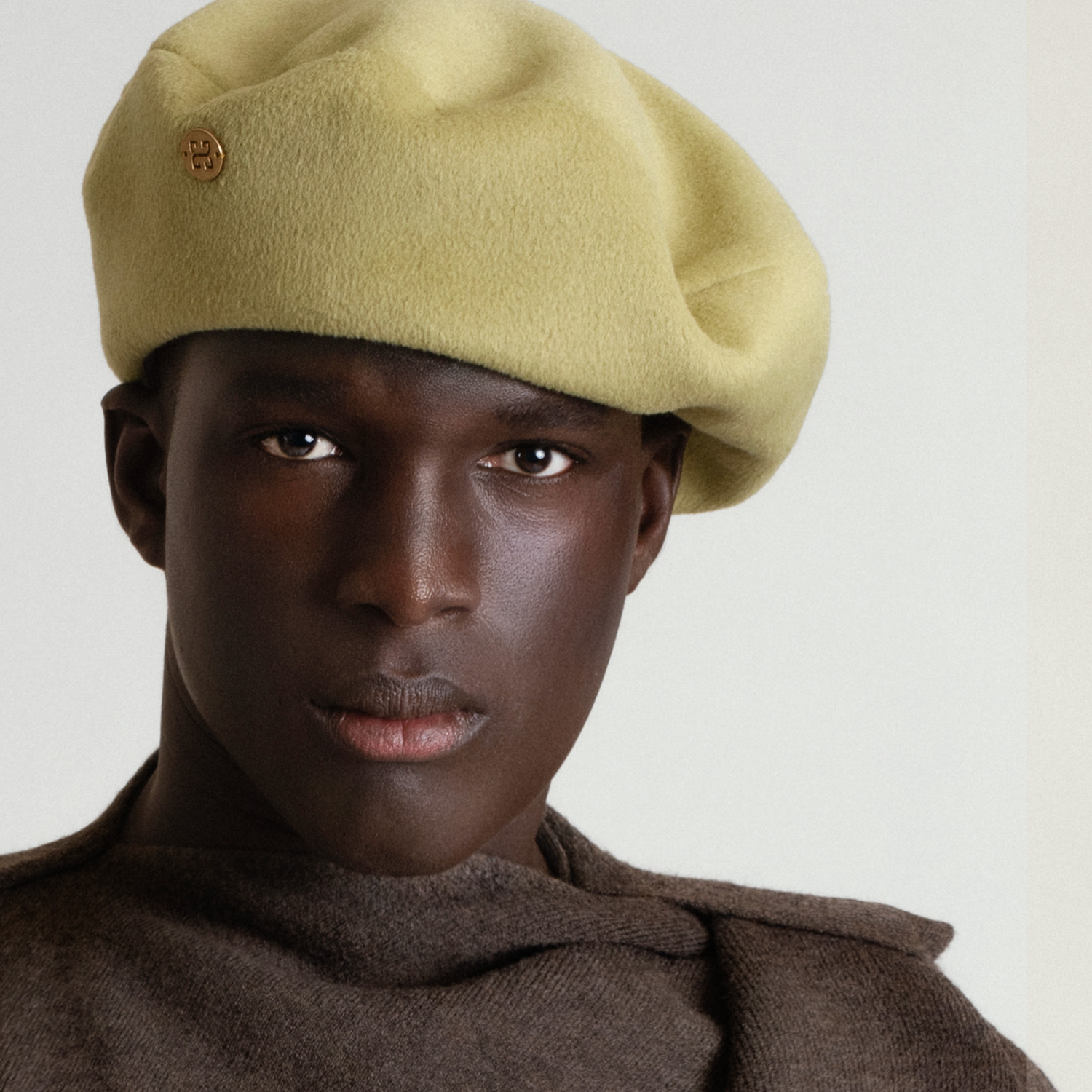 CHANTEL - Golden Chartreuse Cashmere Beret Hat