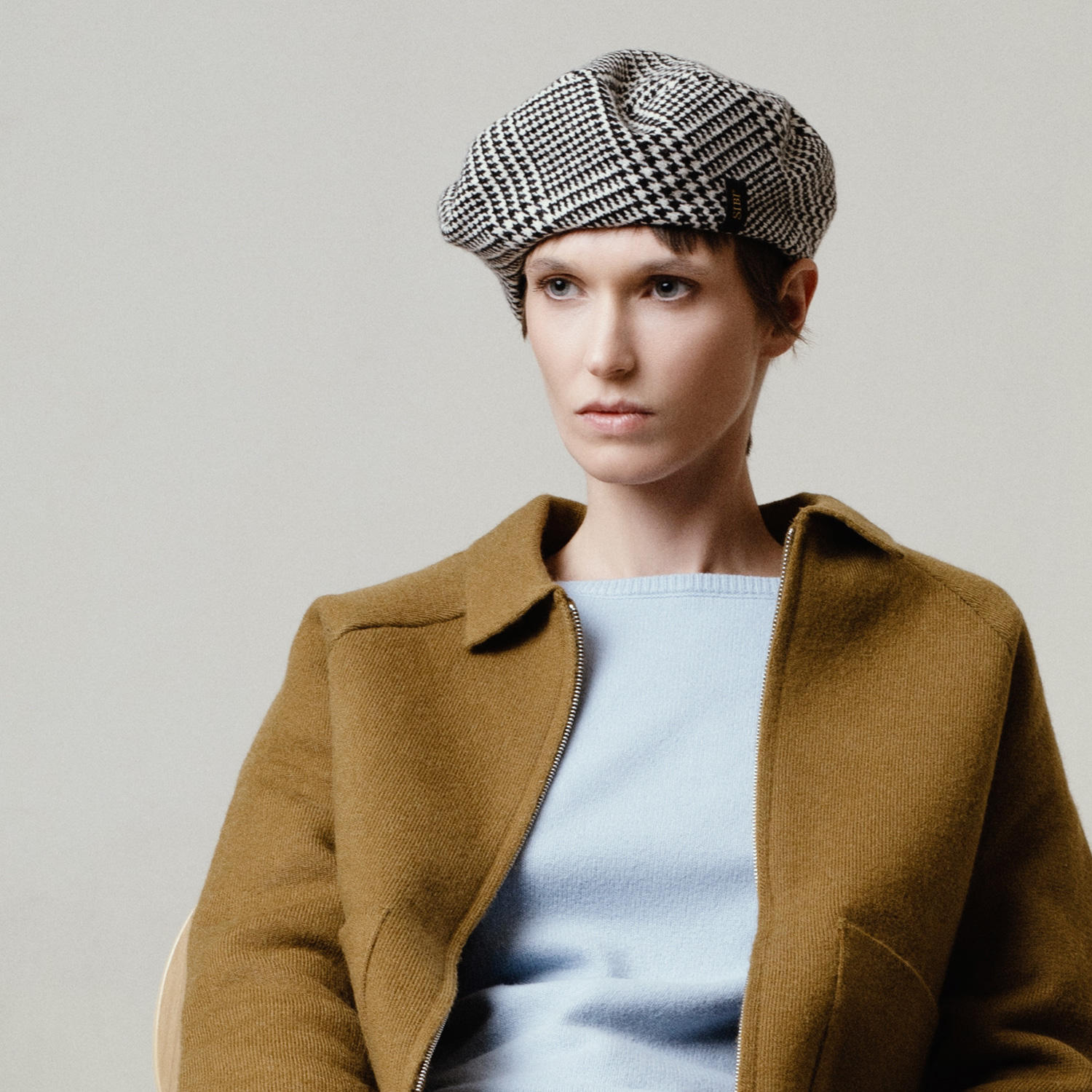 CHESTER - Wool Glen-Check Beret