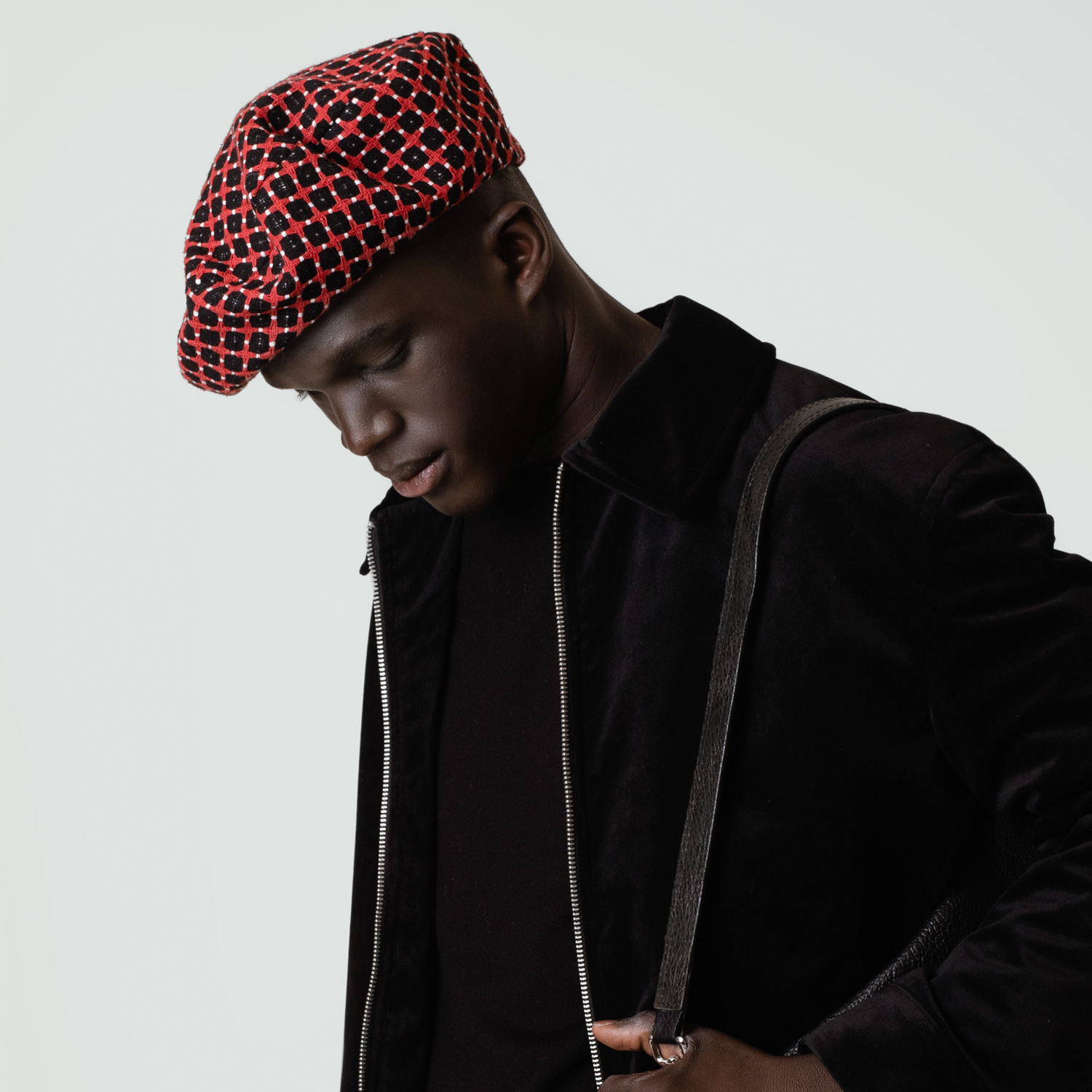 DANNY - Mesh Cotton Tweed Beret Hat'nin alternatif görünümü